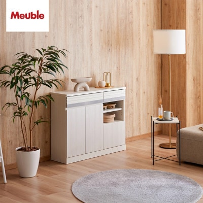 サイドボード 100cm シーン オークホワイト【モーブル/大川家具】