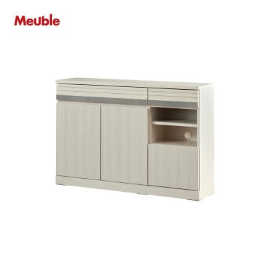 サイドボード 120cm シーン オークホワイト【モーブル/大川家具】