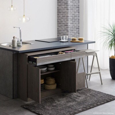 サイドボード 120cm シーン オークホワイト【モーブル/大川家具】