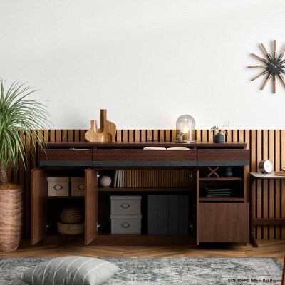 サイドボード 160cm シーン オークホワイト【モーブル/大川家具】