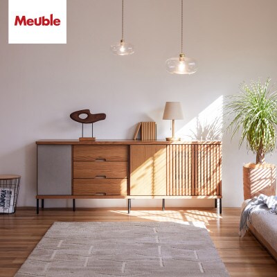 アゲロ 180cm サイドボード<オークヴィンテージナチュラル>【モーブル】【大川家具】