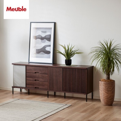 アゲロ 180cm サイドボード<ウォールナット>【モーブル】【大川家具】