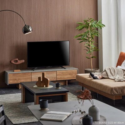 テレビボード 幅180cm ローボード ルーラー2 ヴィンテージナチュラル【モーブル/大川家具】