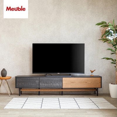 アルヴィン 200cm AVローボード〈オークヴィンテージナチュラル〉【モーブル】【大川家具】