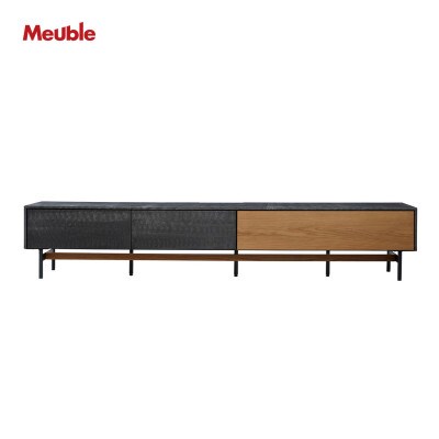 アルヴィン 240cm AVローボード〈オークヴィンテージナチュラル〉【モーブル】【大川家具】