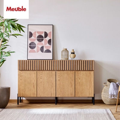 サイドボード 150cm ルーク2  オークヴィンテージナチュラル 【モーブル/大川家具】