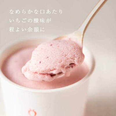 武下さんちの完熟あまおう50%ミルクジェラート 6カップセット 赤いVIPボックスに入れて!