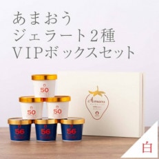 武下さんちの完熟あまおう2種のジェラート 6カップセット 白いVIPボックスに入れて!