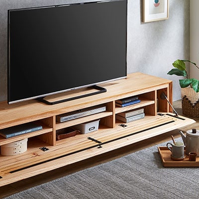 テレビ台 ルーチェ センダン無垢【サイズ:幅154-204cm、カラー:センダン無垢】