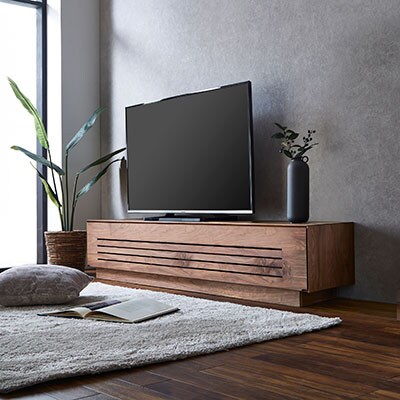 テレビ台 ルーチェ ウォールナット無垢【サイズ:幅154-204cm、カラー:ウォールナット無垢】