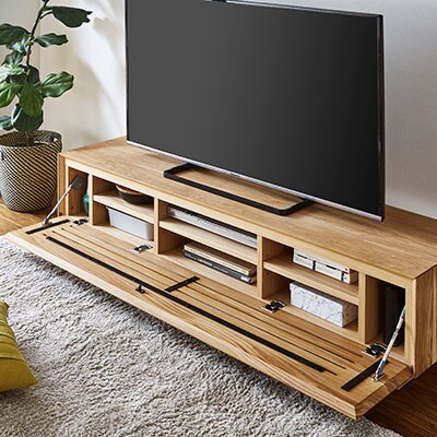 テレビ台 ルーチェ オーク無垢【サイズ:幅154-204cm、カラー:オーク無垢】
