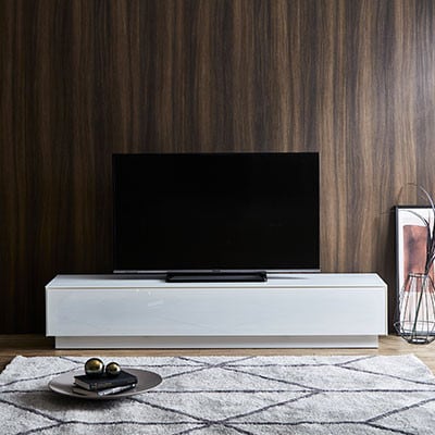 テレビ台 ルーチェ ガラスタイプ【サイズ:幅150-200cm、カラー:ホワイト】