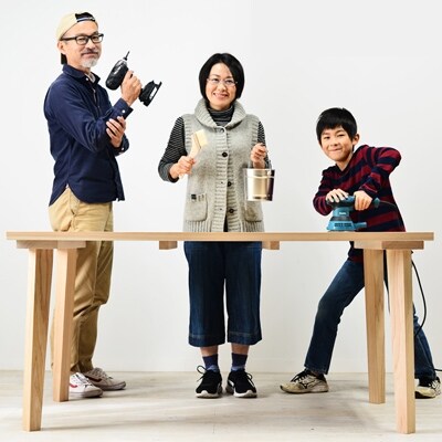 【自分で組み立てる楽しみ/ウレタン塗装/ストレート脚】ジサクダイニングテーブル180　国産杉