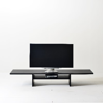 幅150ブラックテレビボード/konoji/薄型テレビ台　ローボード　文机 パソコンデスク