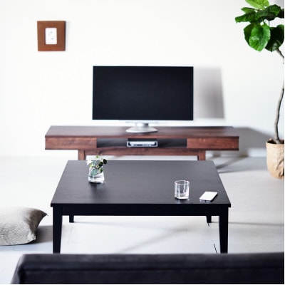 シャープなデザインNO1センターテーブル 120×120 ウォールナット