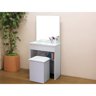 ドレッサー「アイベリー」一面鏡【ホワイト色】