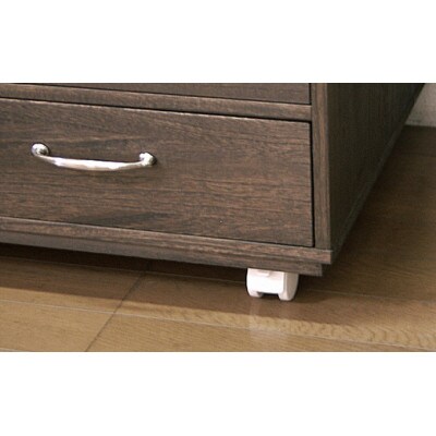 桐クローゼットチェスト3段小引き　ダークブラウン色