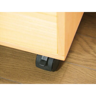 桐押入れ収納3段「咲」キャスター付き　ナチュラル色