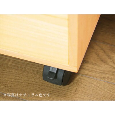 桐押入れ収納3段「咲」キャスター付き　ホワイト色