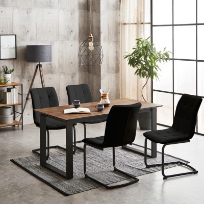 高耐久のダイニングテーブル　テーメラ　テーブル単品　横幅150cmの4人掛けタイプ　ウォールナット