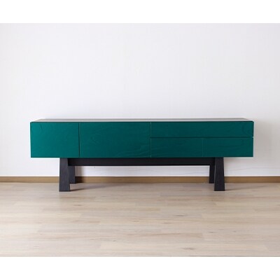 主張を抑え、空間に凛と佇むデザイン【Division150ローボード 青磁】『境木工』