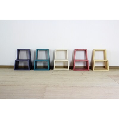 暮らしにプラスする小物家具【PRIMO ステップスツール  スミイロ】職人MADE大川家具『境木工』