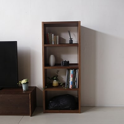 生活者の使いたい・使いやすいを形にした【レッタ 60-4段シェルフ WN】職人MADE『境木工』