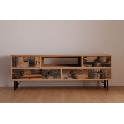 古材のおしゃれな収納家具【Marbleマーブル160TVボード WO】職人MADE大川家具『境木工』