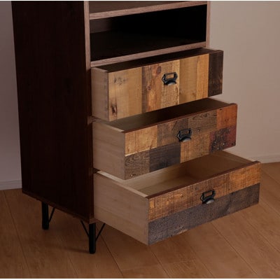 古材のおしゃれな収納家具【Marbleマーブル60チェスト WN】職人MADE大川家具『境木工』