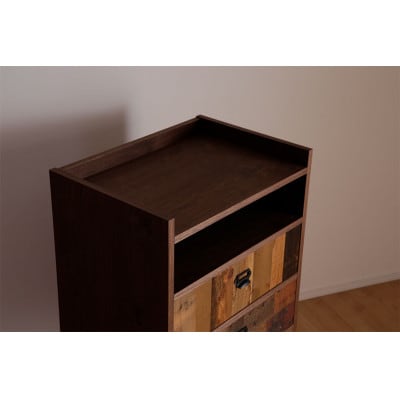 古材のおしゃれな収納家具【Marbleマーブル60チェスト WN】職人MADE大川家具『境木工』