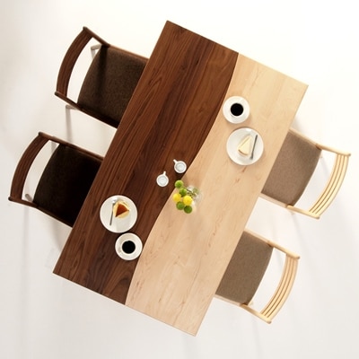 ダイニングセット　WAVE-hm　150×85×70cm　無垢材　大川市　WAプラス