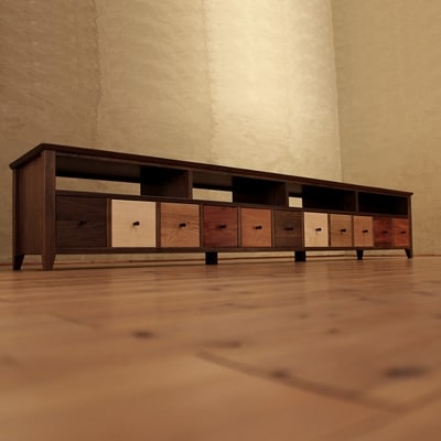 テレビボード　Tongari 11wood-wa　大川市　ウォールナット　WAプラスのTV台