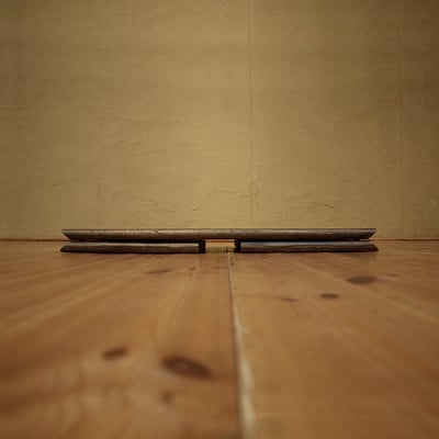 フンバリテーブル　750　ウォールナット色　75×44.5×33　大川市　WAプラスの文机
