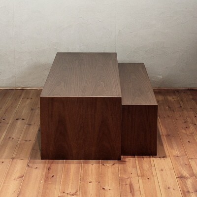 ネストテーブル　PISHAT　walnut　120×50×40　大川市