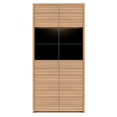 高級キャビネット無垢コリーナ(コレクション,シェルフ,完成品)幅80cm メープル