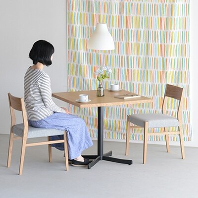 カフェテーブル DTジャンブル08 オーク 幅80 ウレタン塗装
