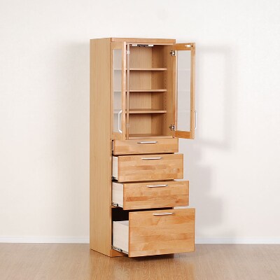 R アール 60チェストボード ナチュラル (幅60高さ180)