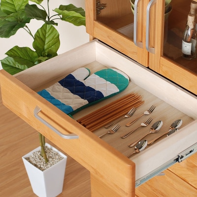 R アール 60チェストボード ナチュラル (幅60高さ180)