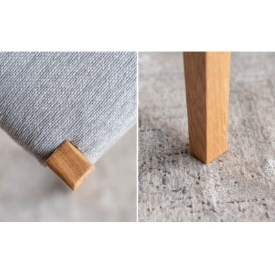 BCジャンブル01 ベンチ オーク アネルカグレー 1脚