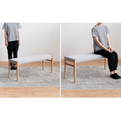 BCジャンブル01 ベンチ オーク アネルカグレー 1脚