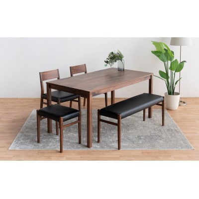 BCジャンブル01 ベンチ ウォールナット オールマイティブラック 1脚