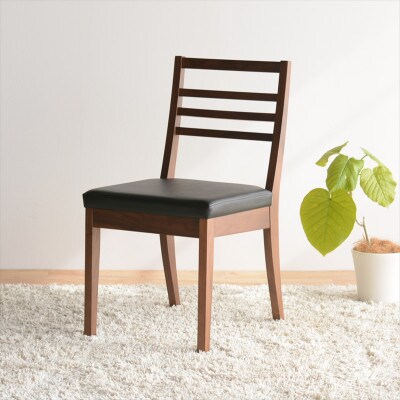 DCゴーダ ダイニングチェア ウォールナット オールマイティブラック 1脚