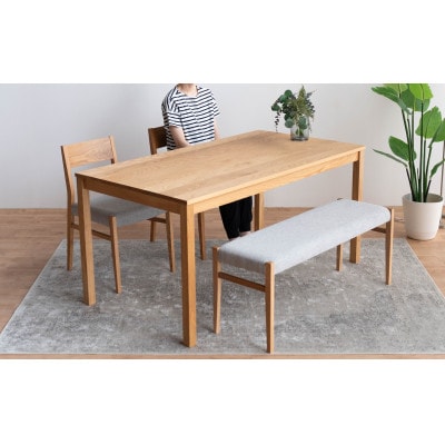 DT01 DC01 BC01 4点 ダイニングセット オーク アネルカグレー テーブル 椅子 ベンチ