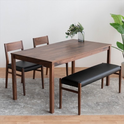 DT01 DC01 BC01 4点 ダイニングセット ウォールナット オールマイティブラック