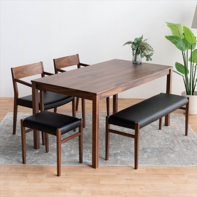 DT01 DC02 BC01 ST01 5点 ダイニングセット ウォールナット オールマイティBK