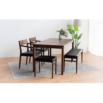 DT01 DC02 BC01 ST01 5点 ダイニングセット ウォールナット オールマイティBK