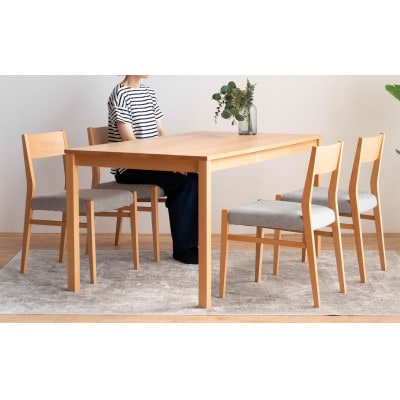 DT01 DC01 5点 150 ダイニングセット ビーチクリア アネルカグレー テーブル 椅子