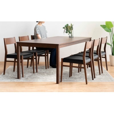 DT01 DC01 7点 180 ダイニングセット ビーチウォールナットブラウン オールマイティBK