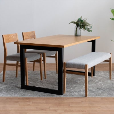 DT02 DC01 BC01 4点 ダイニングセット オーク アネルカグレー テーブル 椅子 ベンチ