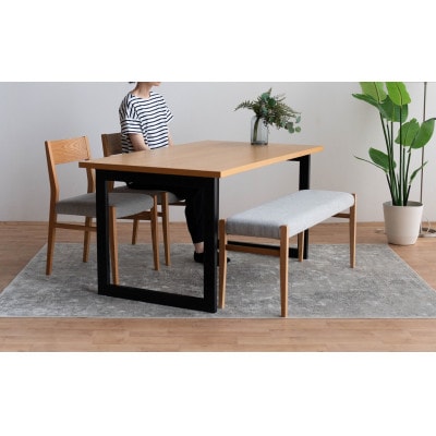 DT02 DC01 BC01 4点 ダイニングセット オーク アネルカグレー テーブル 椅子 ベンチ